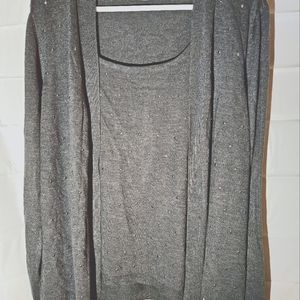 XL Grey sequence sweater, one piece. Looks like 2 pieces.